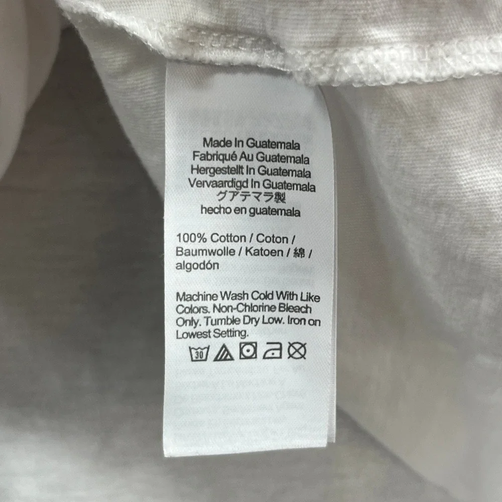 J.Crew T-Shirt Men's Size M White Washed Cotton V-Neck Casual Minimalist Tee